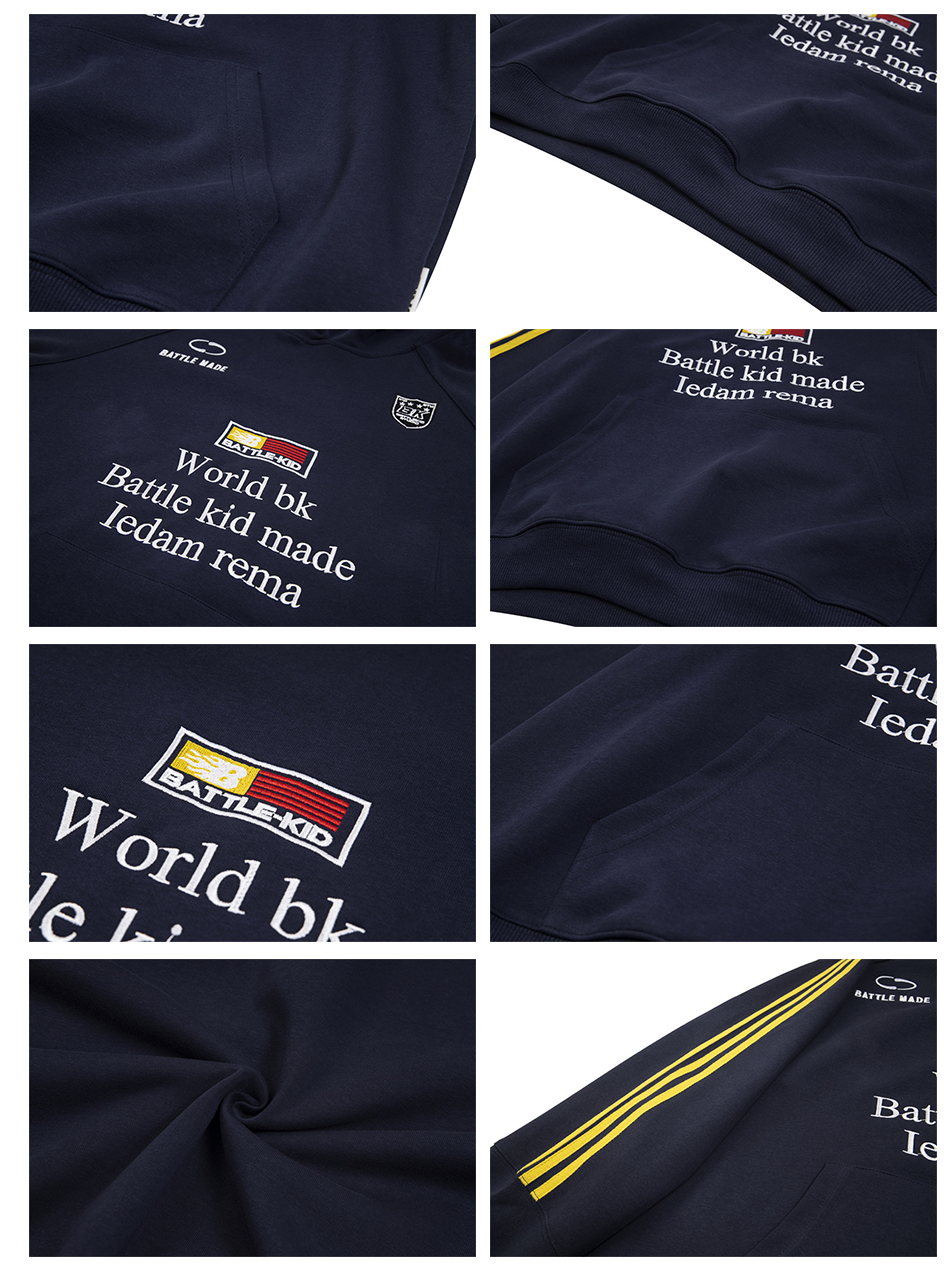 Sudadera con capucha y cincha de color en contraste para niña