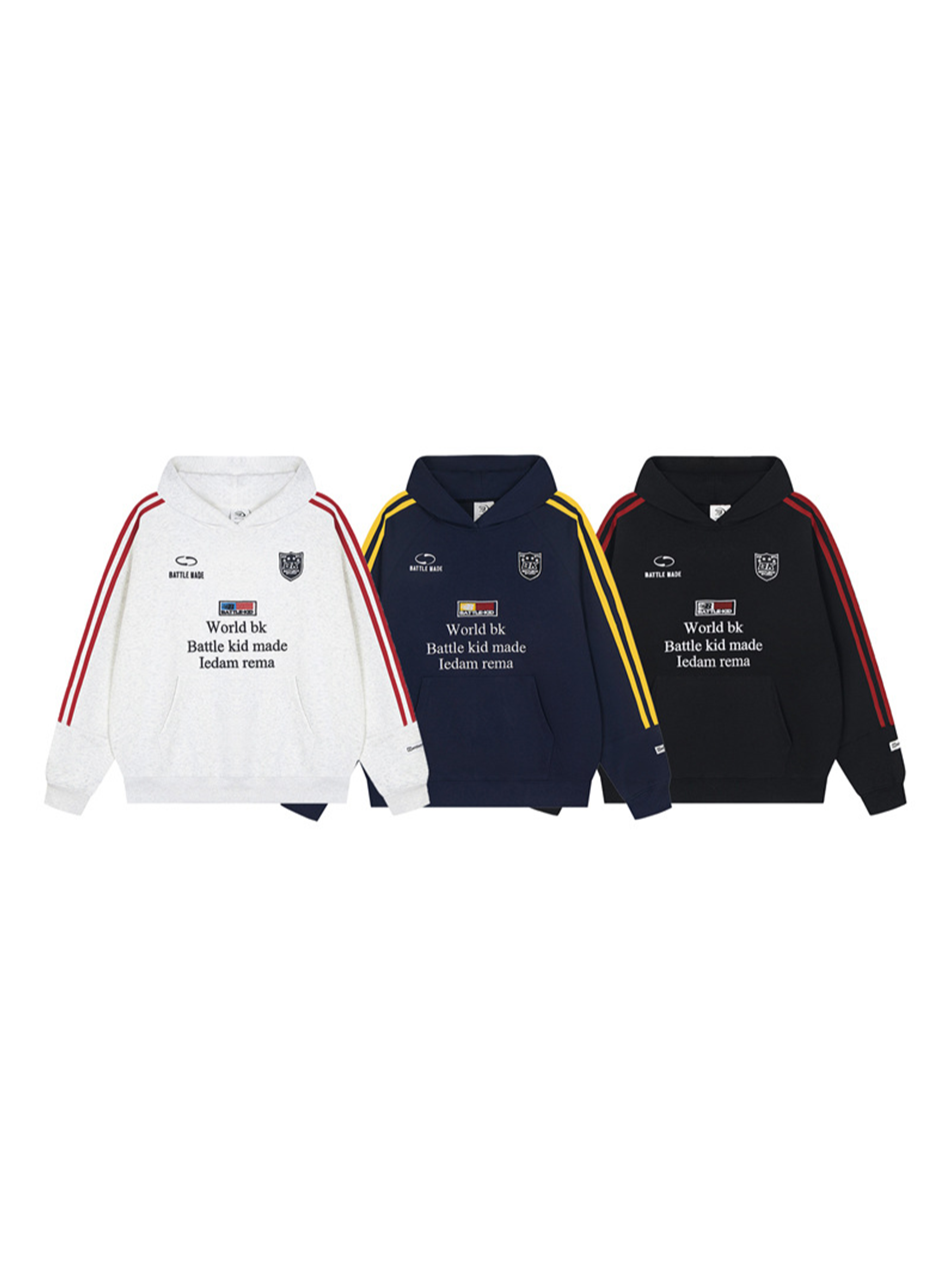 Sudadera con capucha y cincha de color en contraste para niña