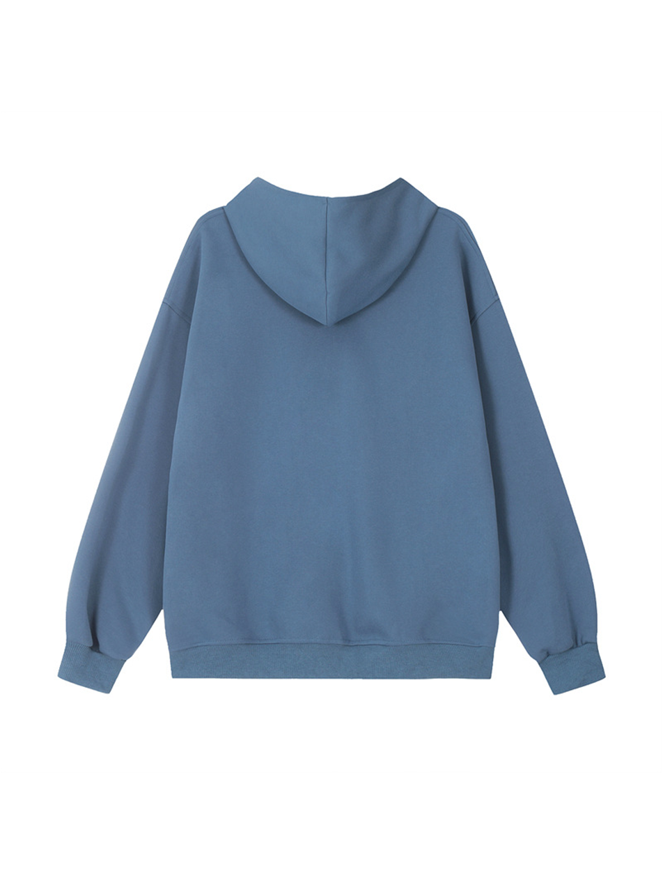 Sudadera con capucha y estampado de letras con aberturas para mujer