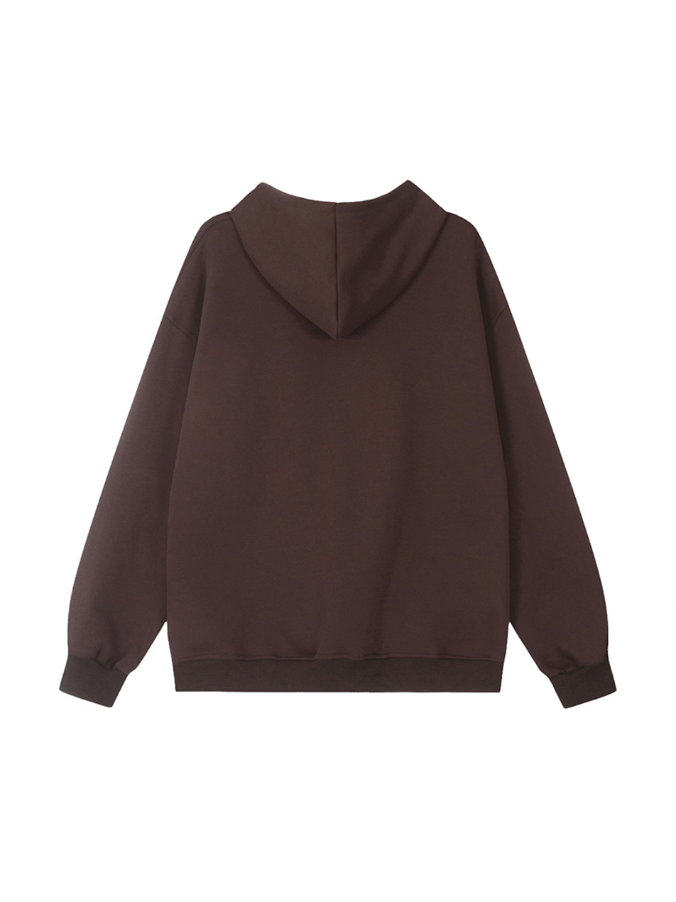 Sudadera con capucha y estampado de letras con aberturas para mujer