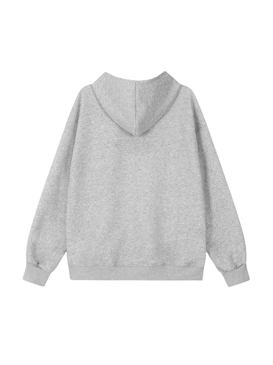 Sudadera con capucha y estampado de letras con aberturas para mujer