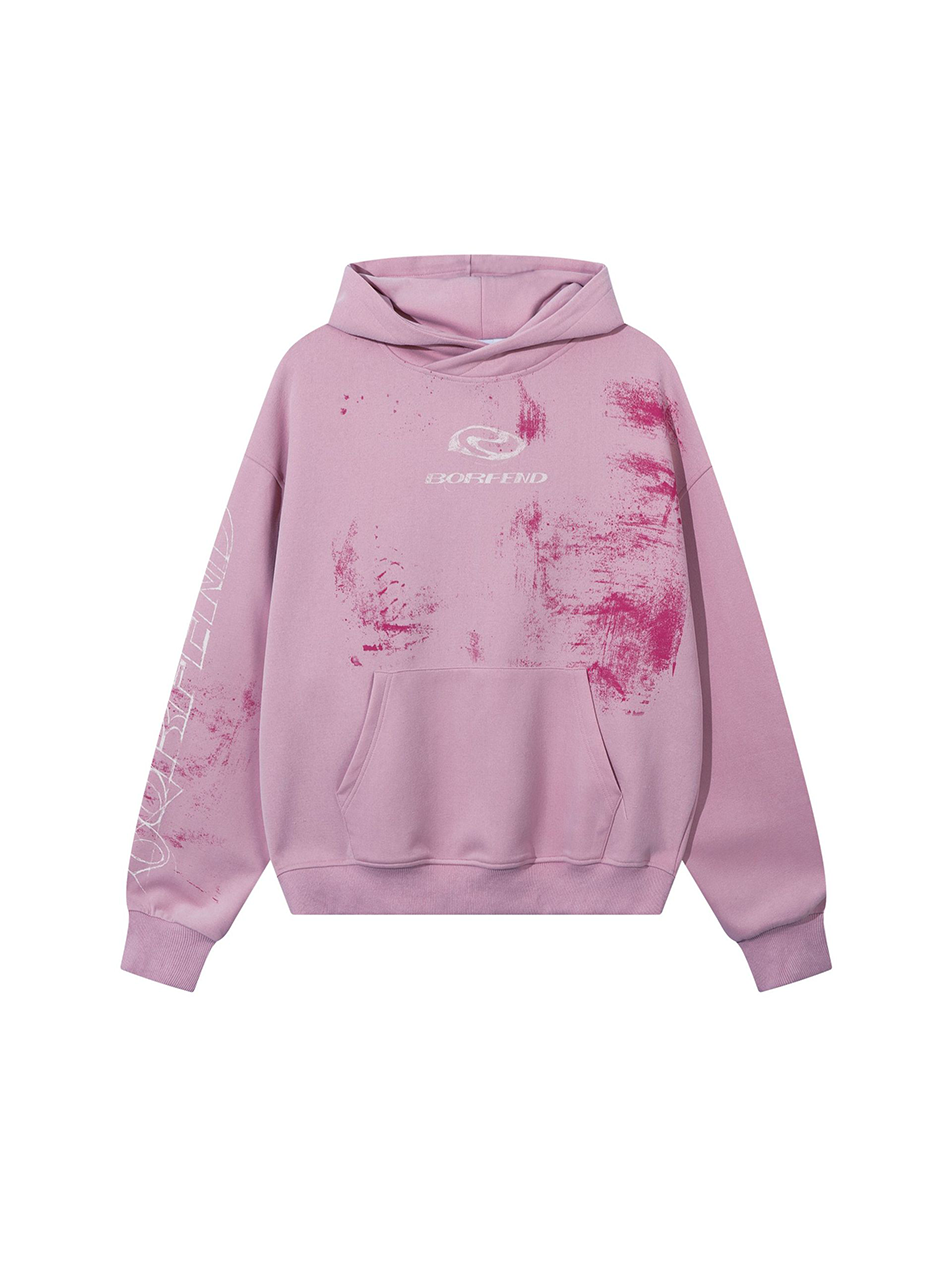 Sudadera con capucha para niña con estampado de letras