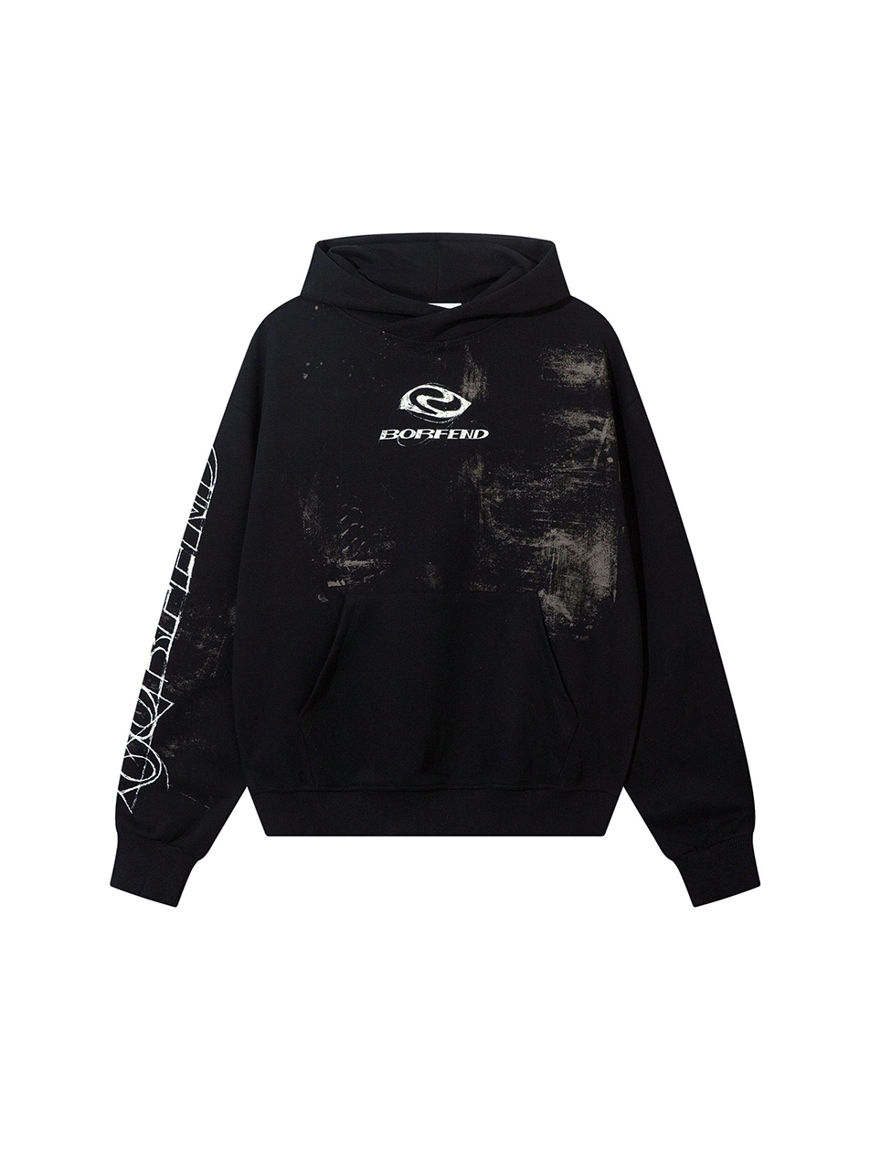 Sudadera con capucha para niña con estampado de letras