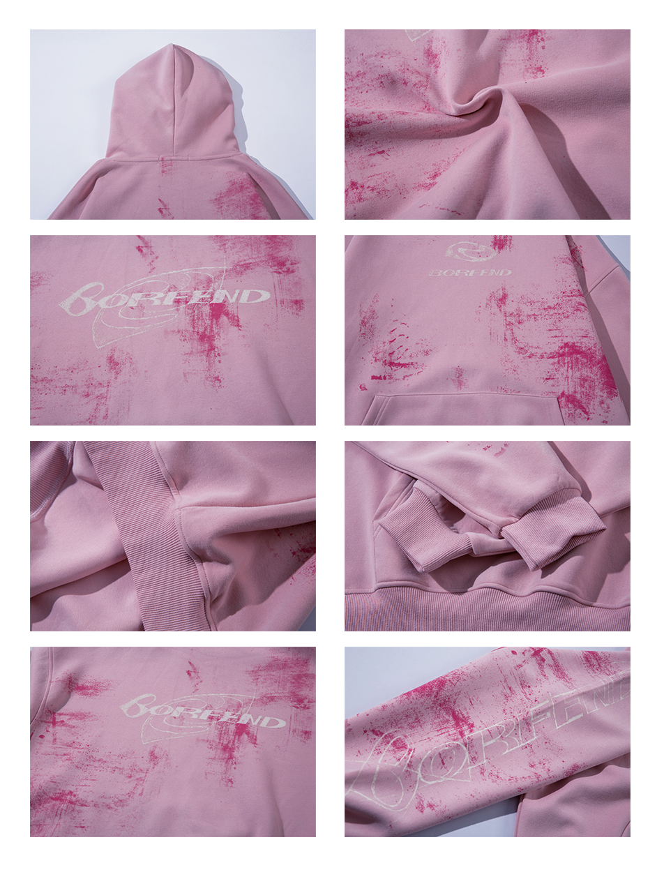 Sudadera con capucha para niña con estampado de letras