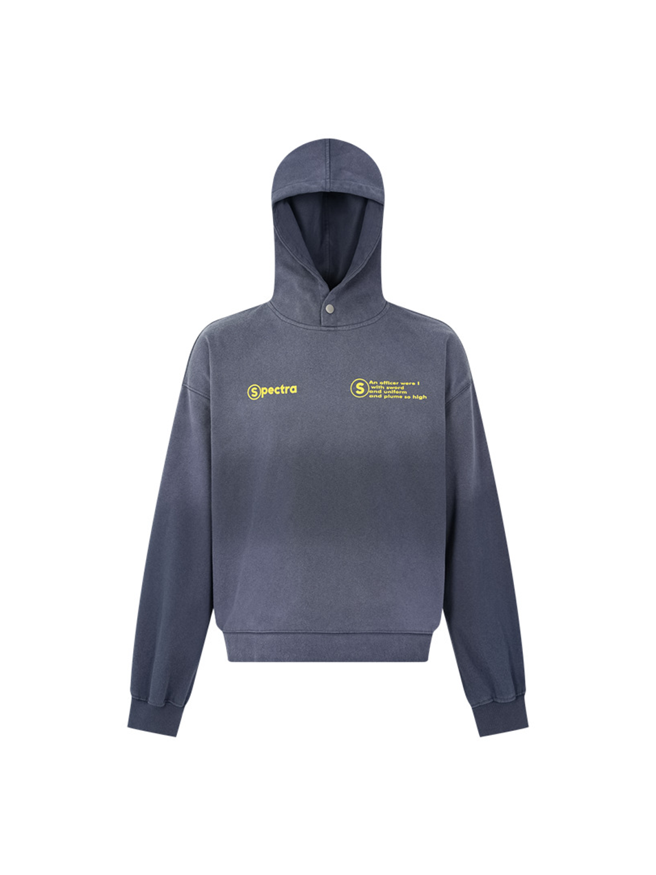 Sudadera con capucha y letras antiguas lavadas para niña