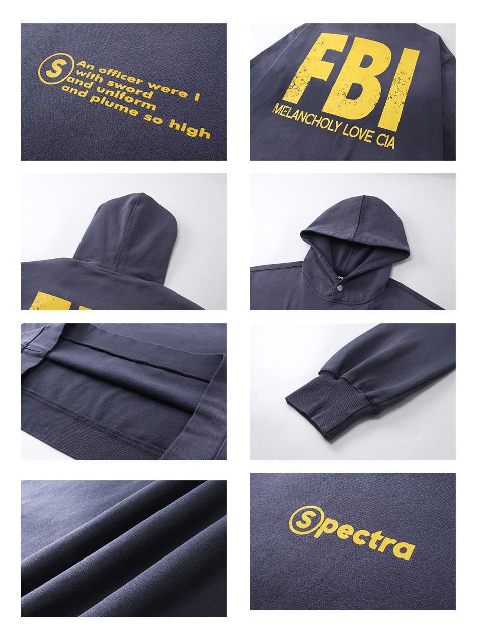 Sudadera con capucha y letras antiguas lavadas para niña