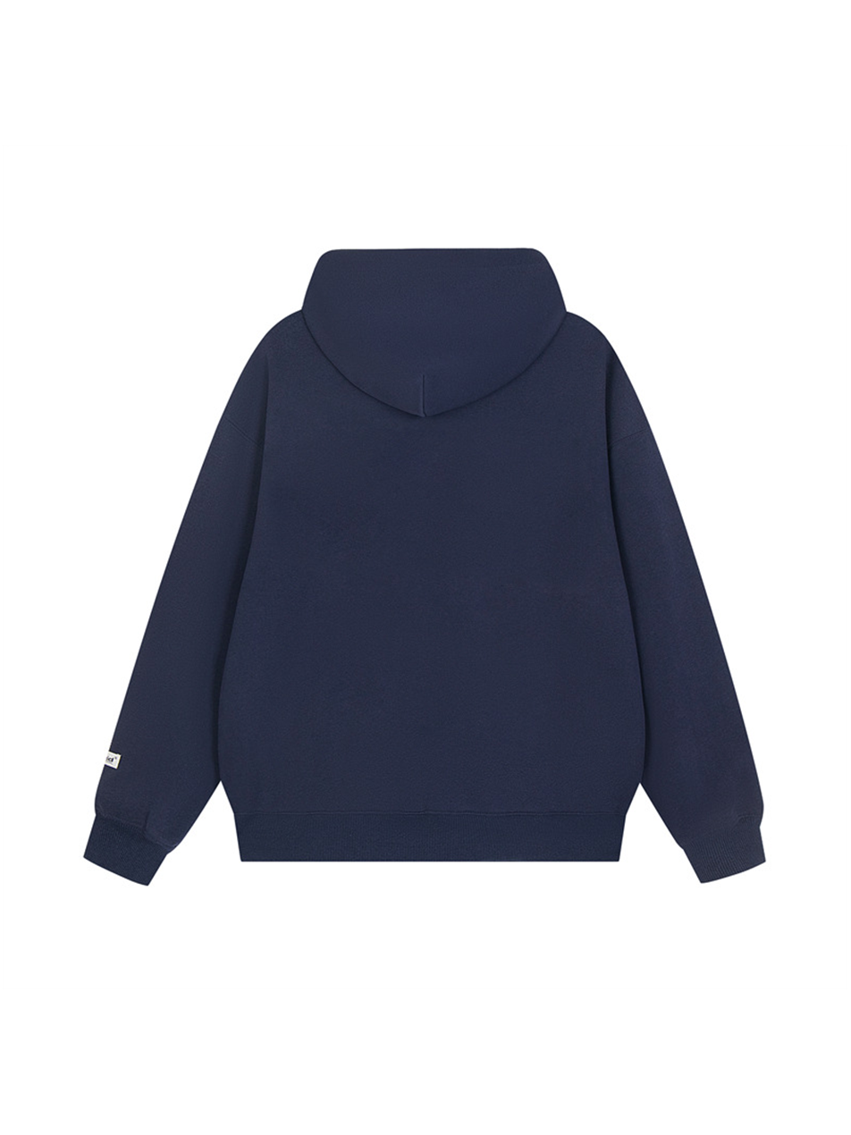 Sudadera con capucha y letras estampadas en contraste de color para niña