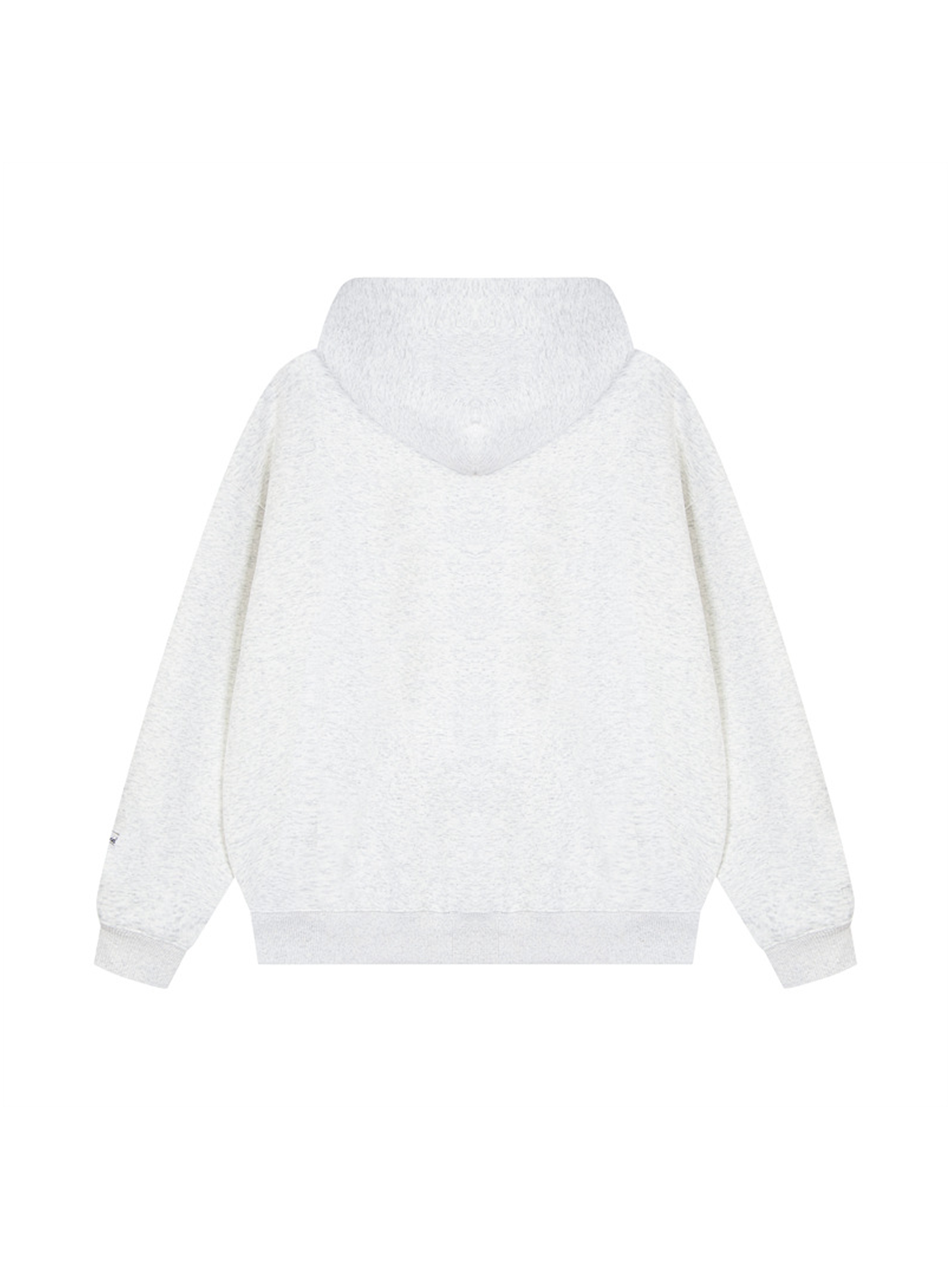 Sudadera con capucha y letras estampadas en contraste de color para niña