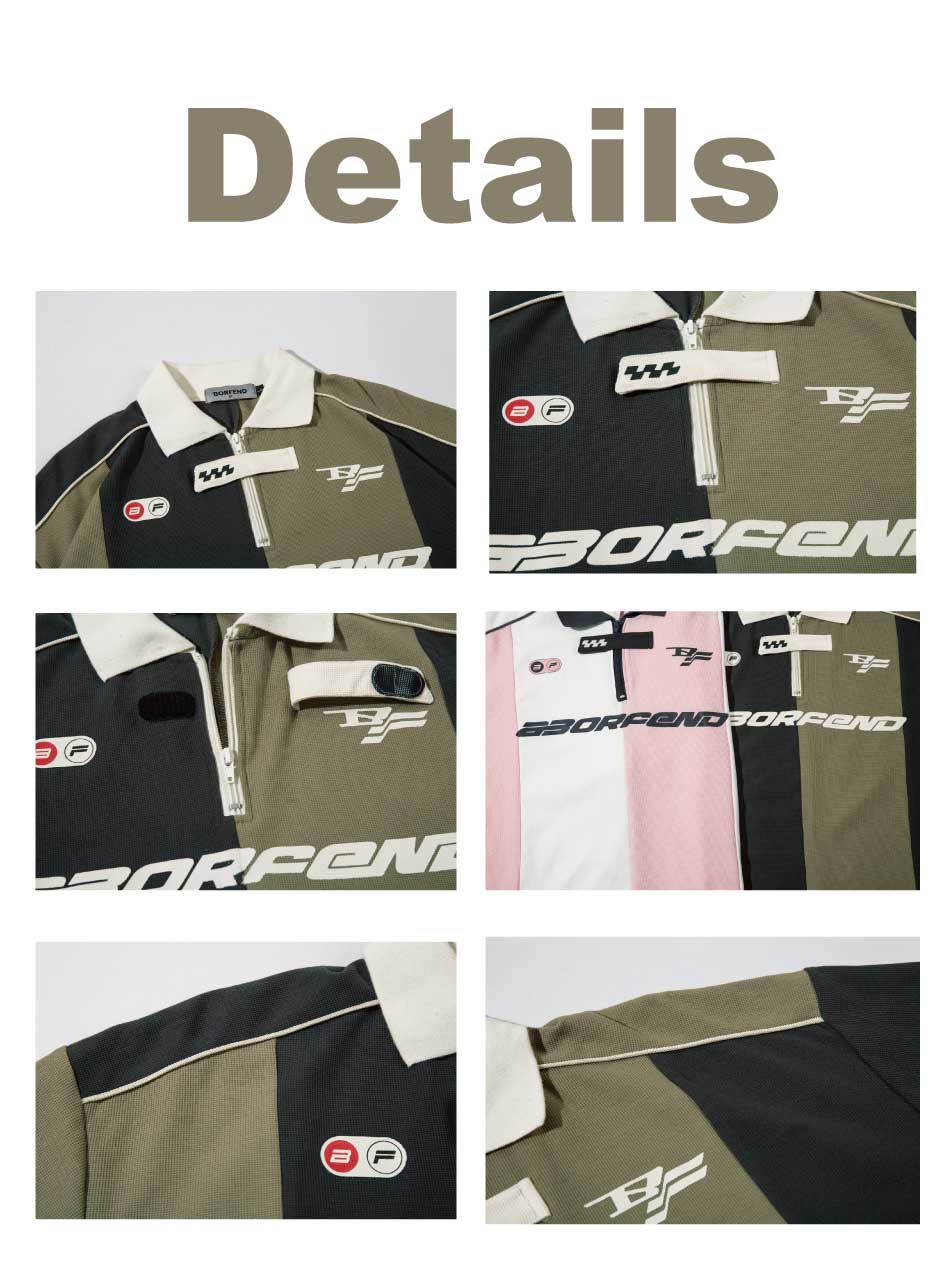 Camisetas de cuello polo retro Y2K