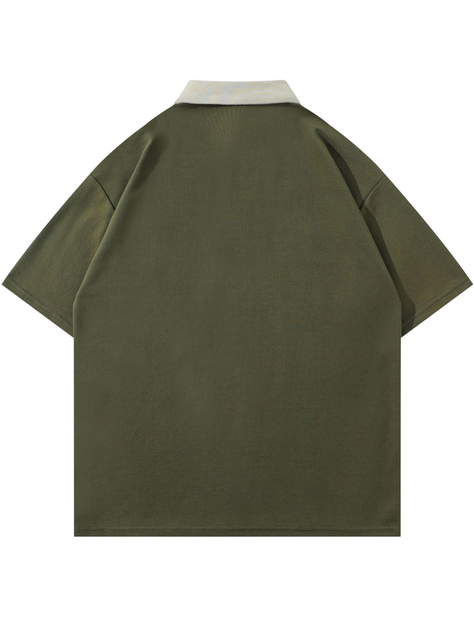 Camisetas de cuello polo con gráfico de gato Y2K