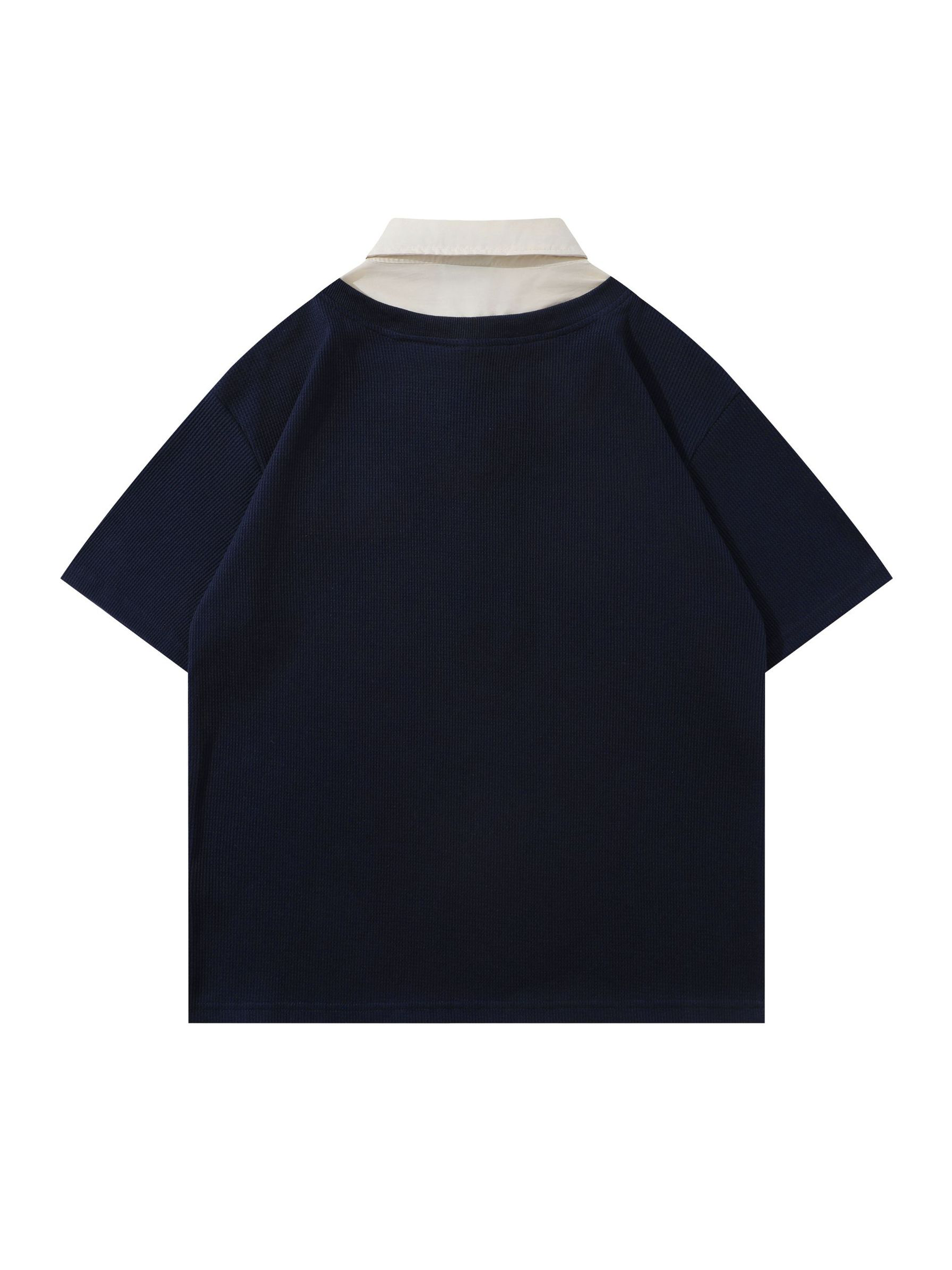 Camisetas de cuello polo Y2K con corbata