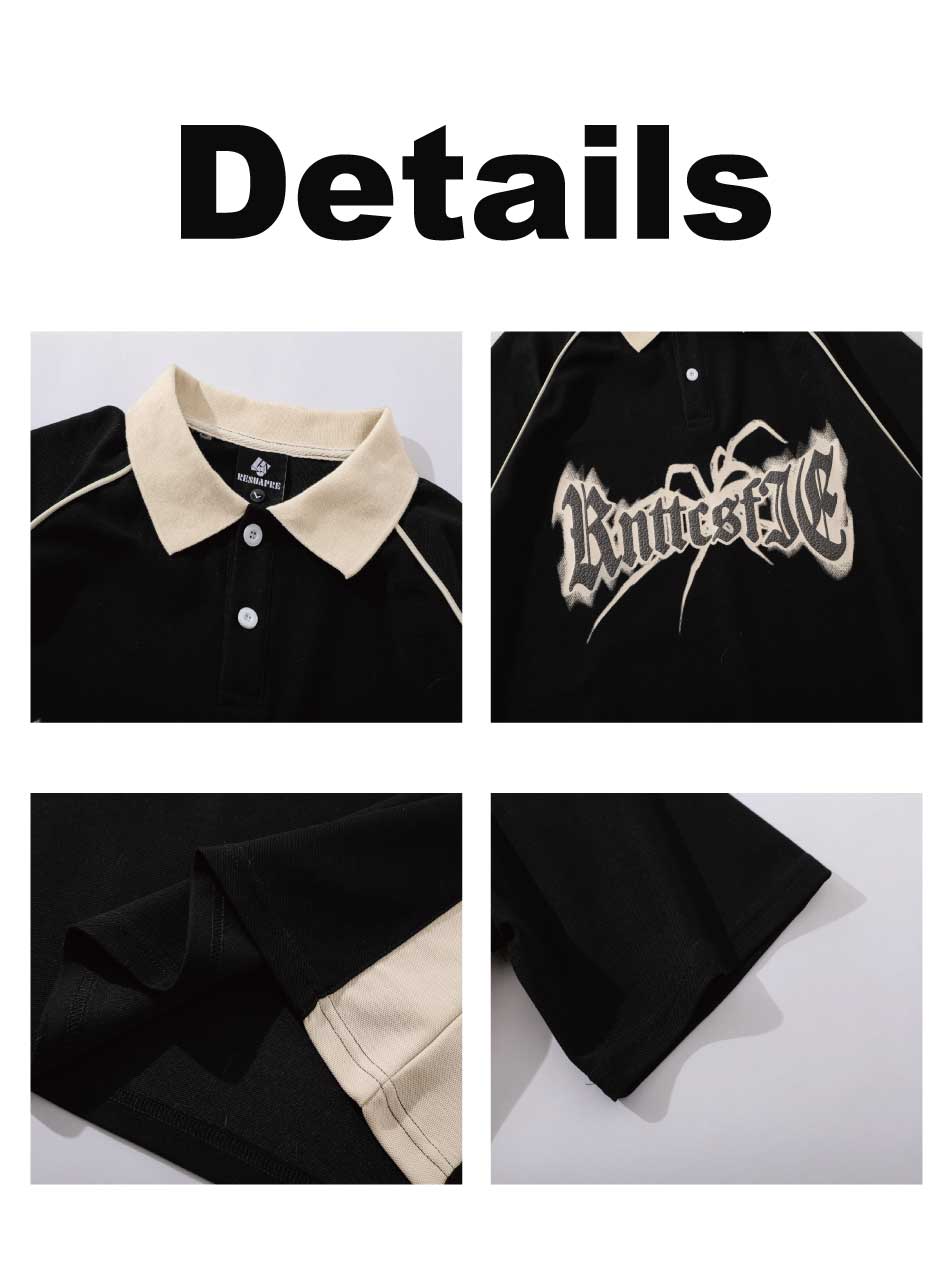 Camisas de cuello polo con medio botón