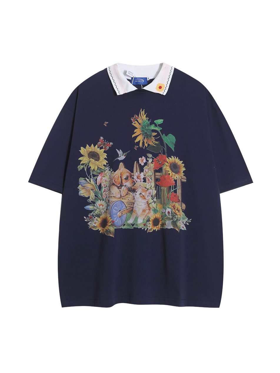 Camisetas retro de cuello polo