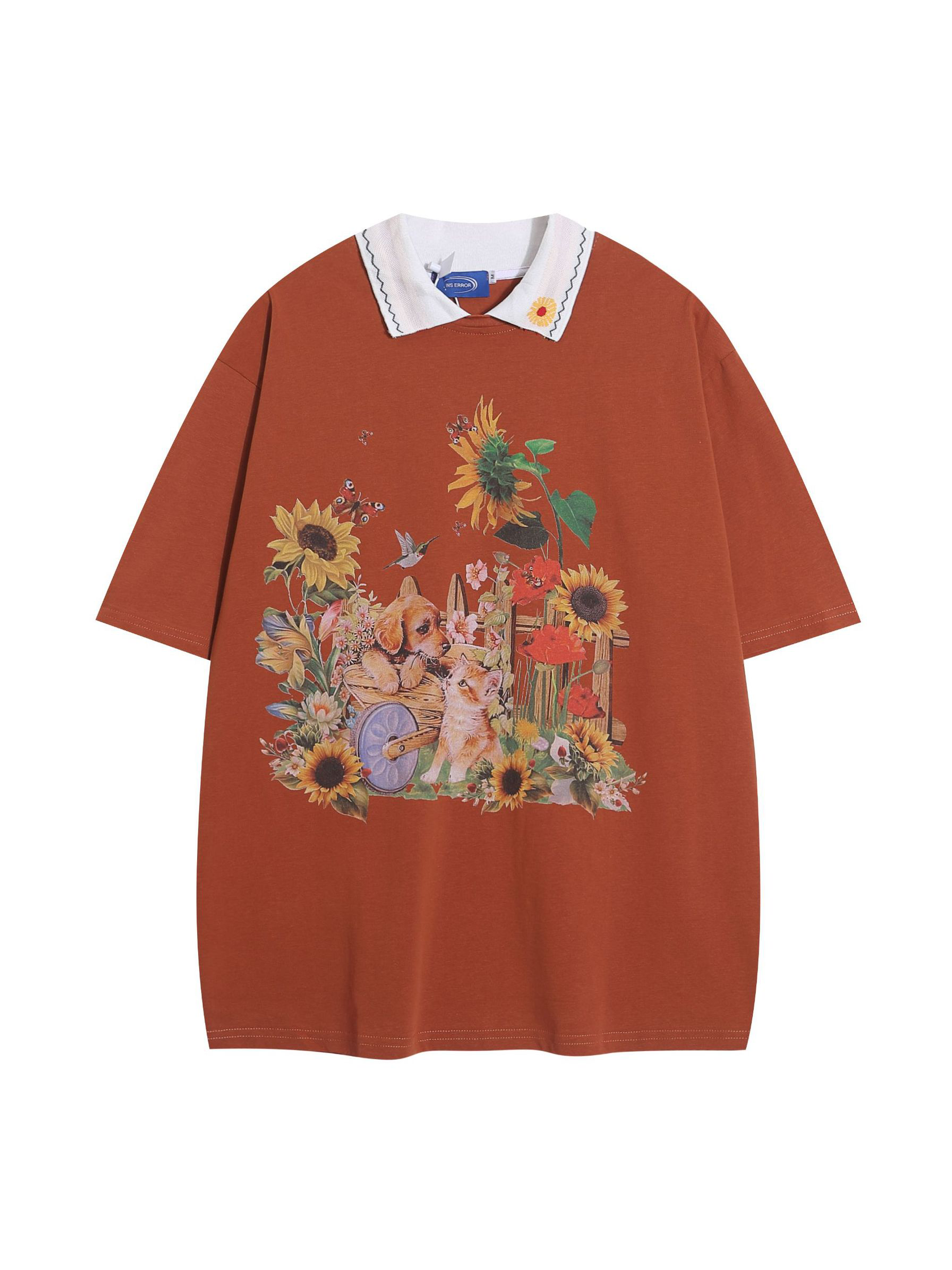 Camisetas retro de cuello polo