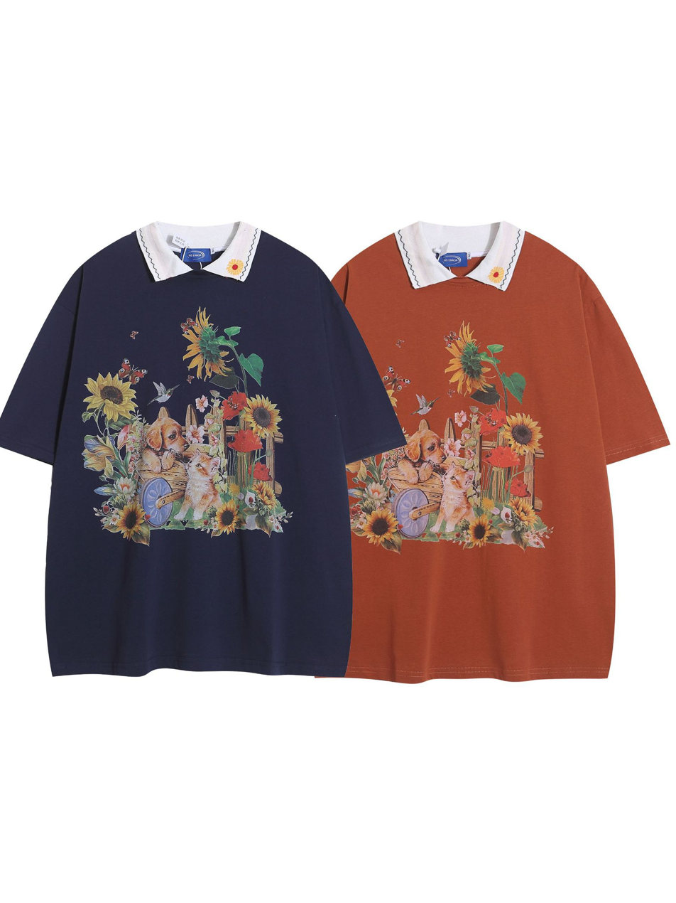 Camisetas retro de cuello polo