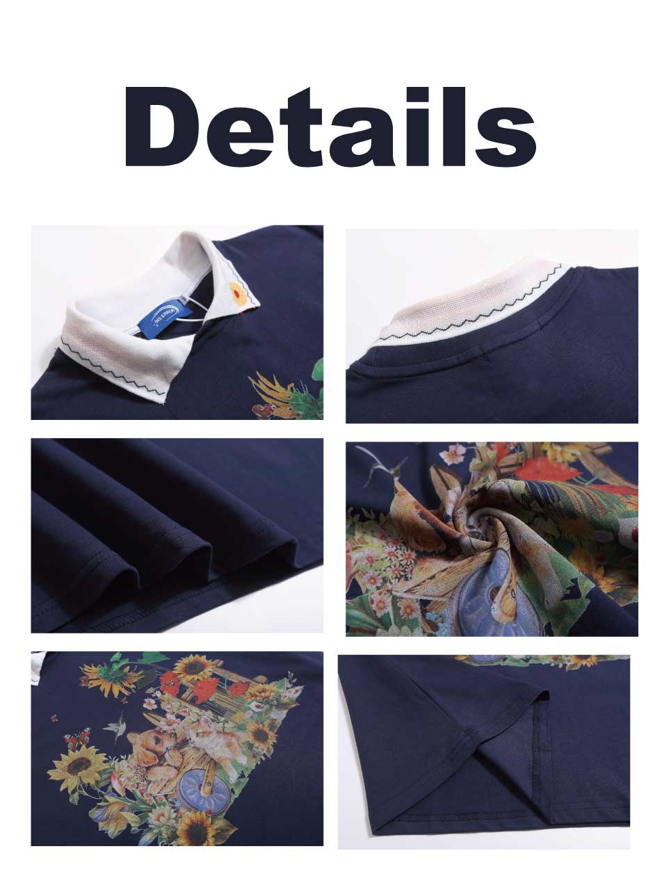 Camisetas retro de cuello polo