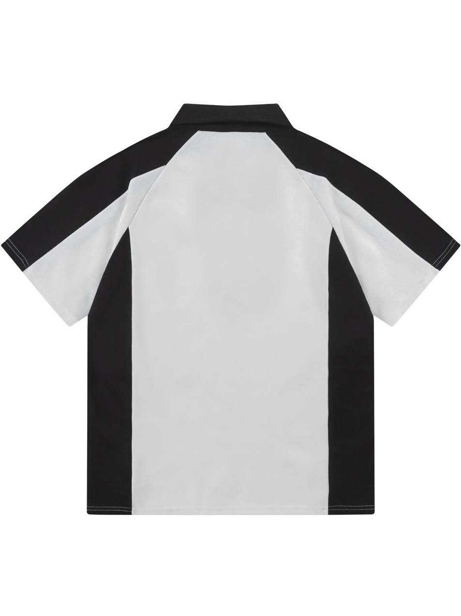 Polo clásico americano con cremallera