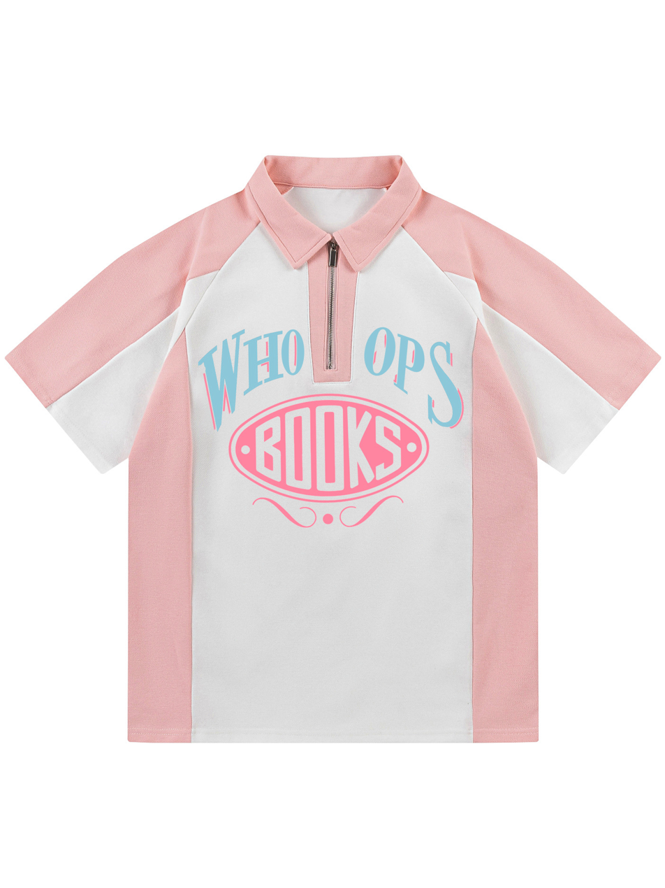 Polo clásico americano con cremallera