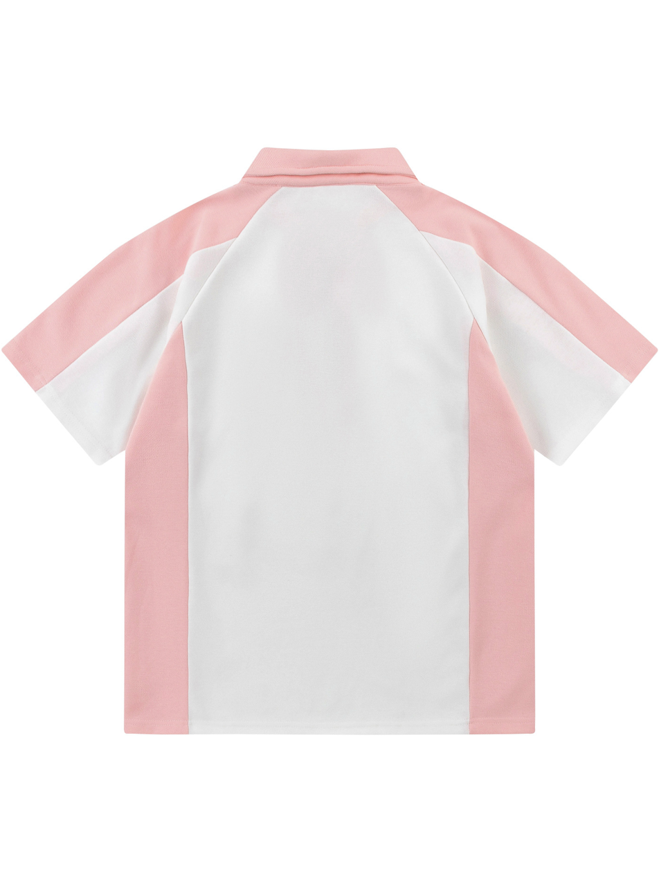 Polo clásico americano con cremallera