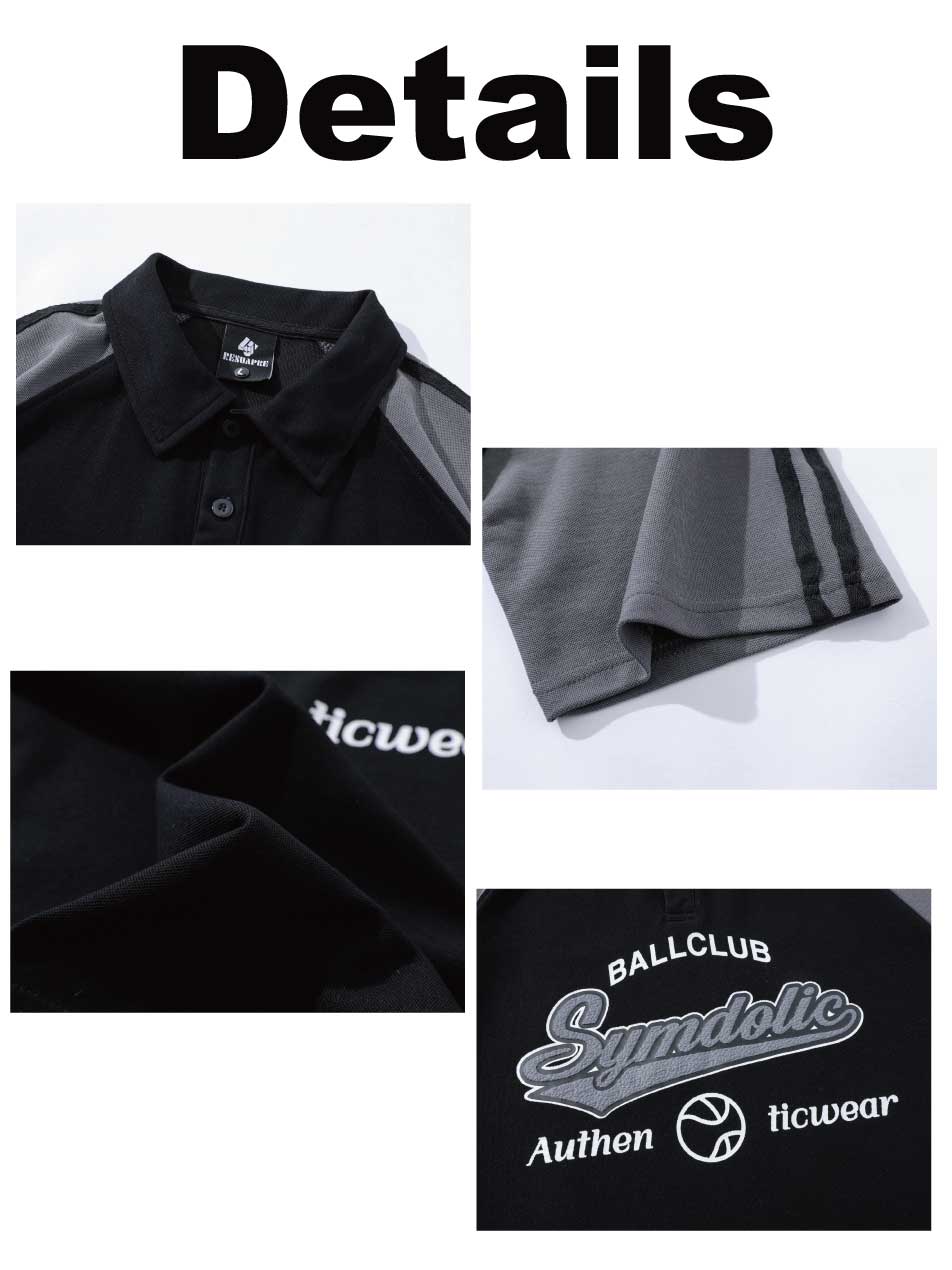 Polos americanos clásicos con medio botón