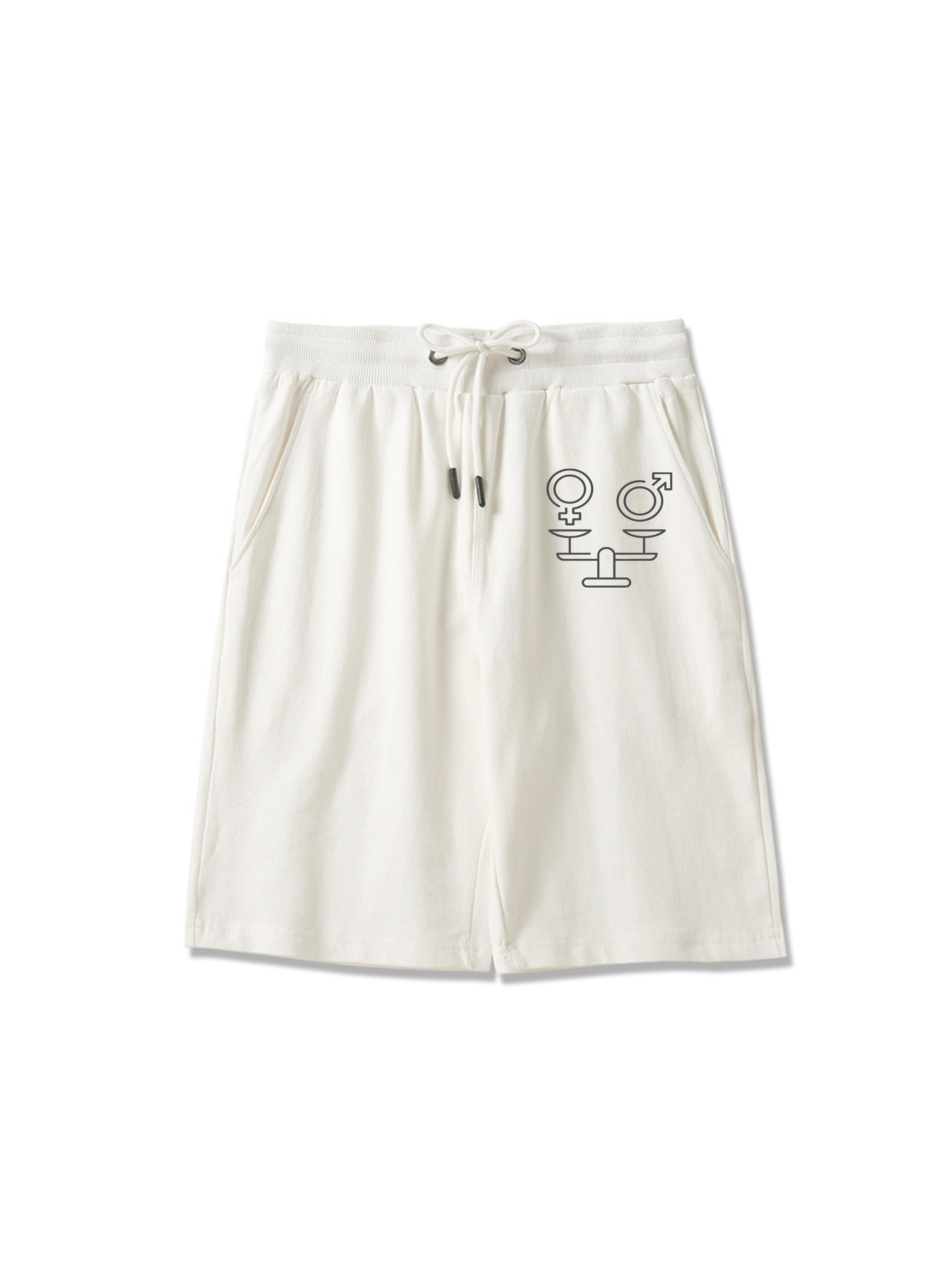 Pantalones cortos estampados de igualdad de género de 260 g para mujer