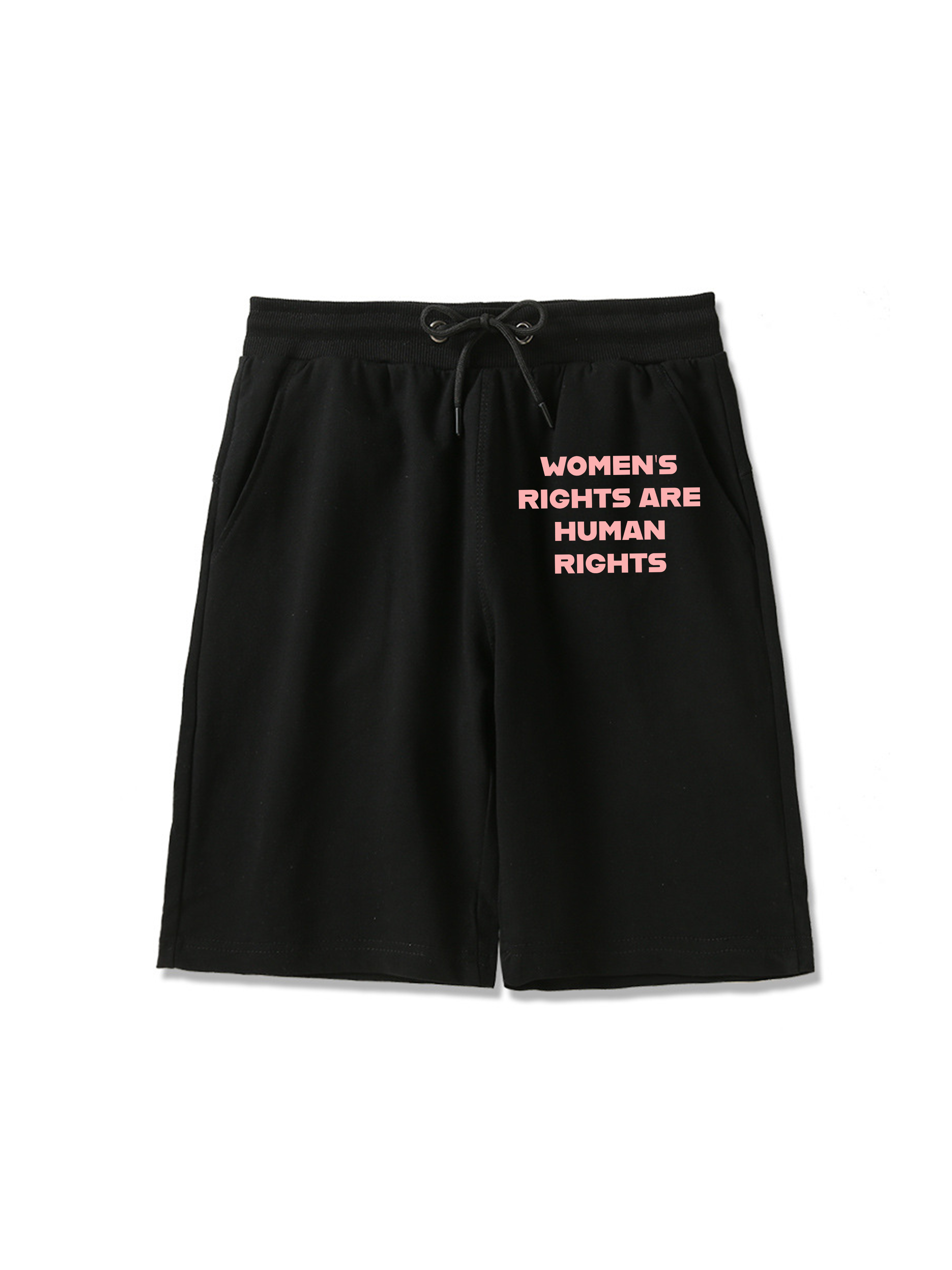 Pantalones cortos estampados de derechos humanos de las mujeres de 260 g para mujer