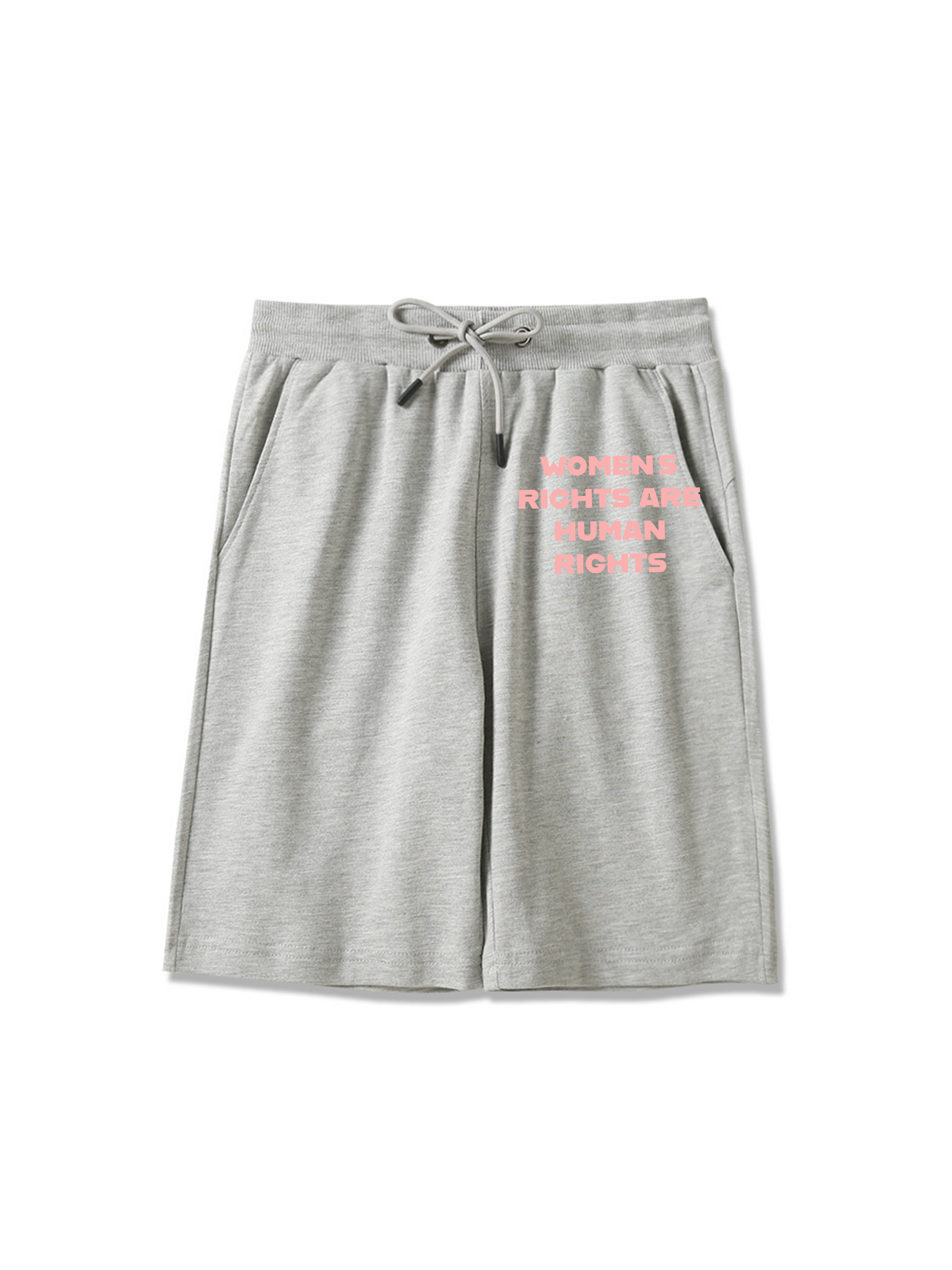 Pantalones cortos estampados de derechos humanos de las mujeres de 260 g para mujer