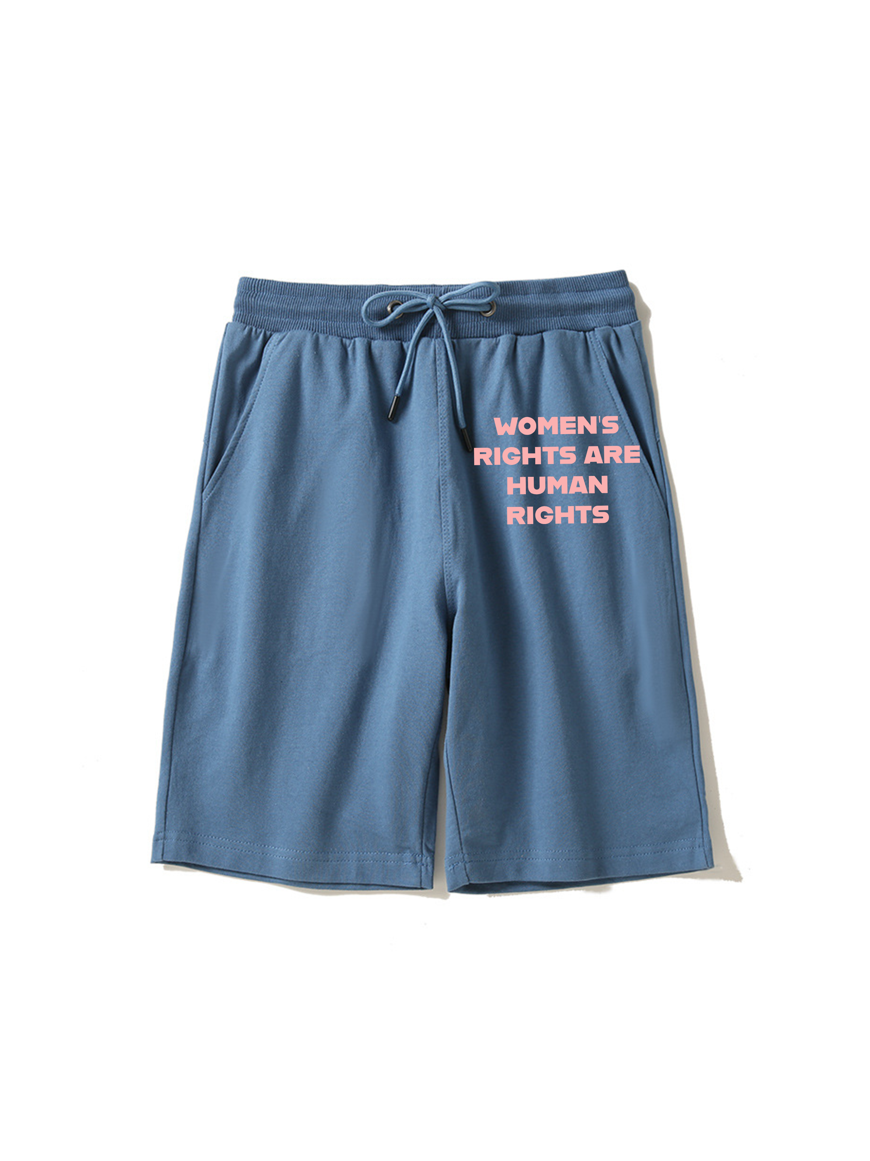Pantalones cortos estampados de derechos humanos de las mujeres de 260 g para mujer