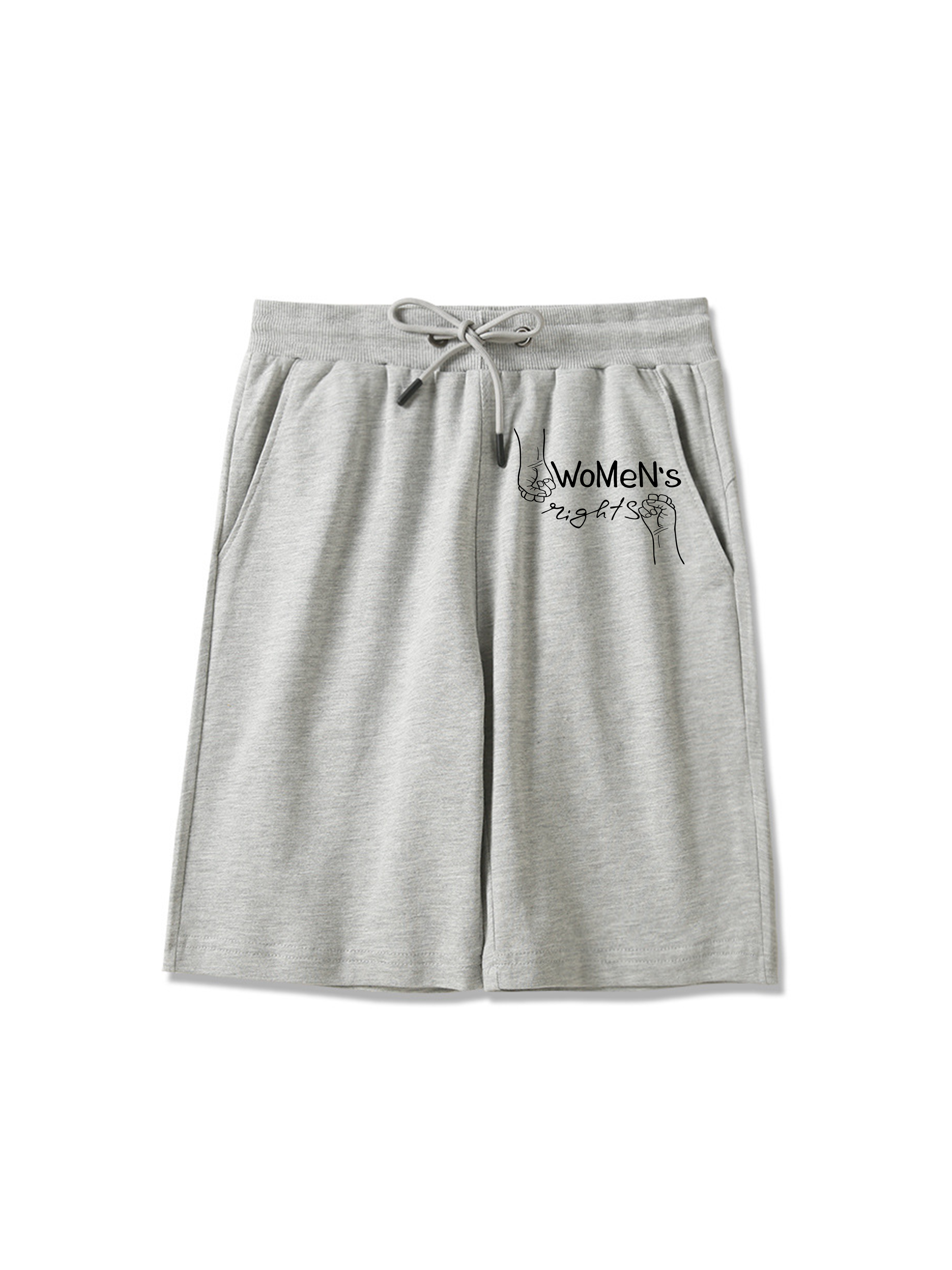 Pantalones cortos estampados de derechos de las mujeres de 260 g para mujer