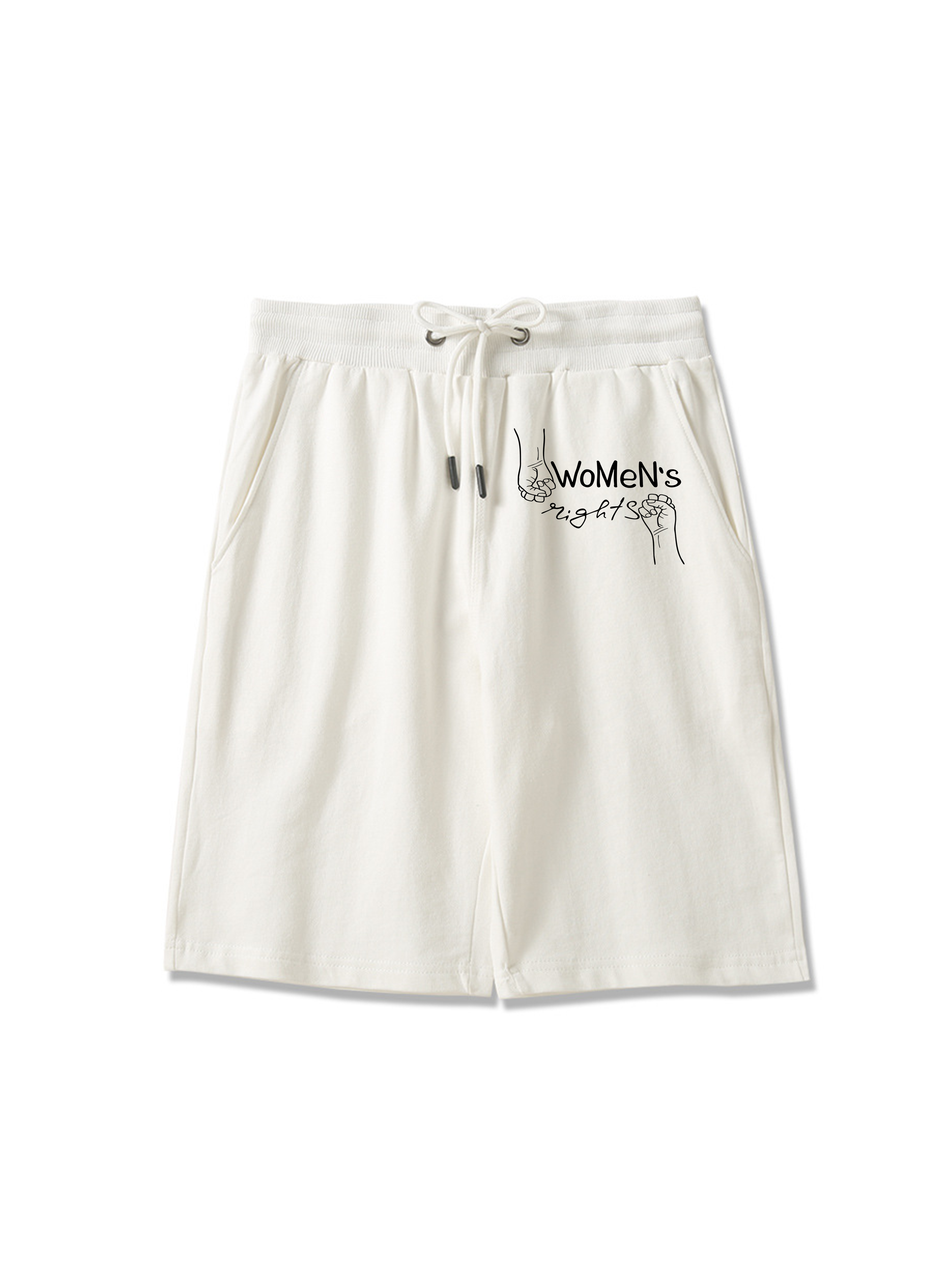 Pantalones cortos estampados de derechos de las mujeres de 260 g para mujer