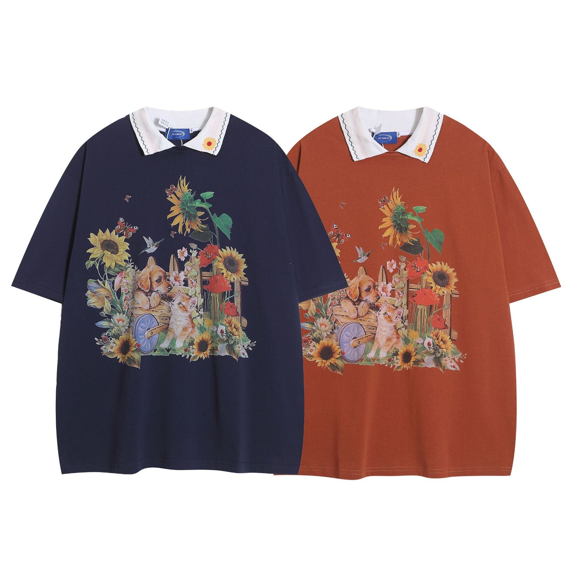 Camisetas retro de cuello polo