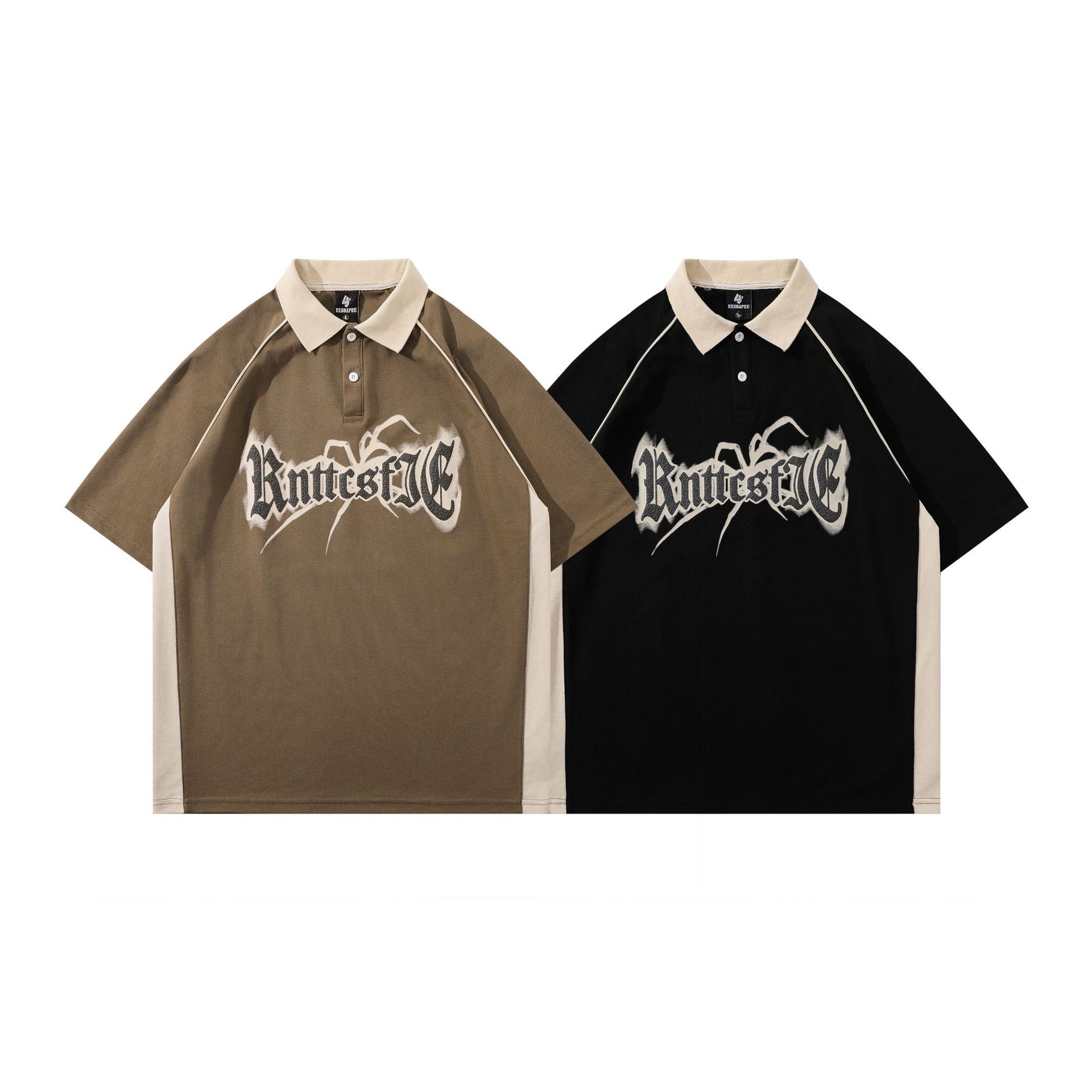 Camisas de cuello polo con medio botón